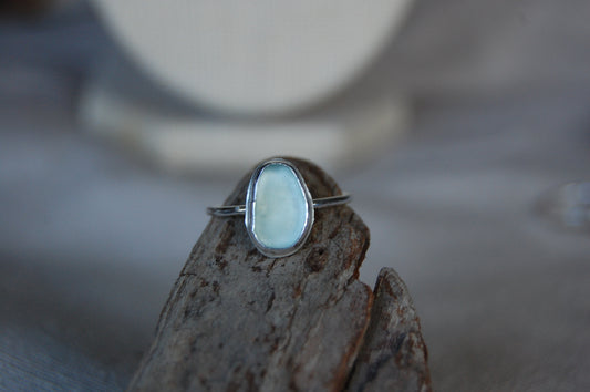 Light Blue Seaglass Ring (8 1/2)